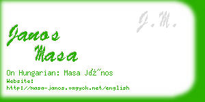 janos masa business card